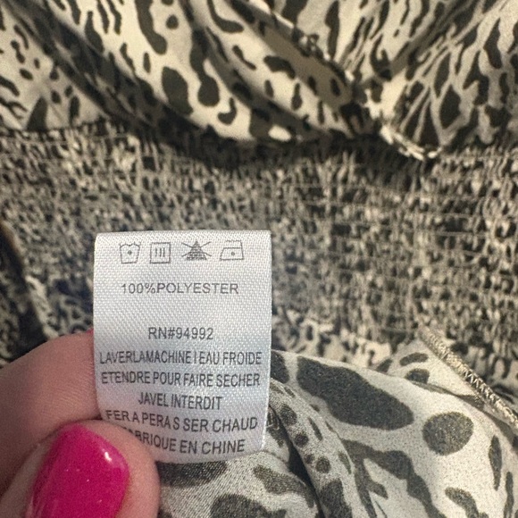 Patrizia Luca Milano high low tunic animal print blouse - Picture 6 of 10